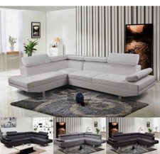 Divano angolare soggiorno sofà destro o sinistro ecopelle microfibra salotto |27