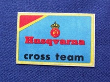 ADESIVO 6 HUSQVARNA CROSS TEAM  in tessuto di raso sticker 1980 vintage AUTOCOLL