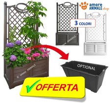 Bama Fioriera Separe' con Spalliera - 2 COLORI - 80x42,5xh150cm / Vaso Interno