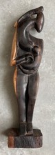 SCULTURA NATIVITÀ AFRICANA IN LEGNO h. 32, peso gr 415