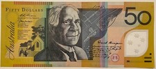 50 DOLLARS 2001 AUSTRALIA 1 BANCONOTA CARTAMONETA 50 DOLLARI