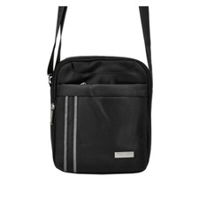 Borsello Firmato Coveri Tracolla Uomo Nylon Capiente Nero Blu Piccolo Vintage