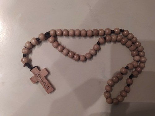 Rosario gerusalemme legno - gerusalemme, di