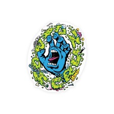 Adesivo Santa Cruz Slime Scream Skateboard Surf Skate 4,5" Mano Urlante