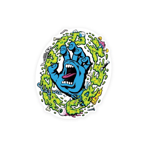 Adesivo santa cruz slime - adesivo,