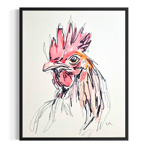 Gallo acrilico originale