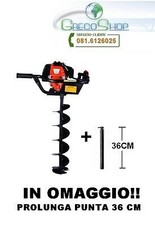 Trivellatrice perforatrice per terreno a scoppio 49cc professionale 80x15cm