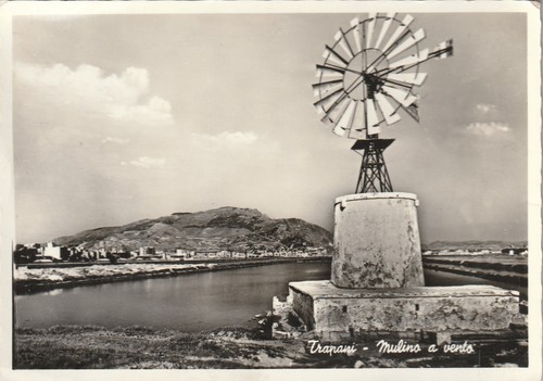 Trapani cartolina mulino - -, a