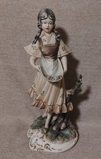 ?✿ Statua CAPODIMONTE Meneghetti GRANDE 28 cm/11" porcellana bisque vintage ✿?