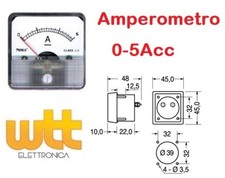 Amperometro analogico - analogico, da