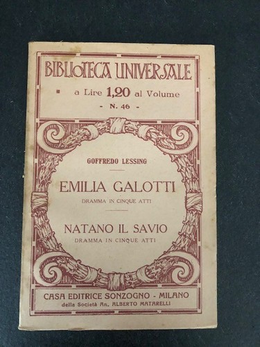 Lessing emilia galotti - emilia, natano