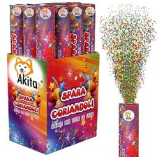 Tubo Spara Coriandoli 60 cm 8PZ Akitaink per Feste, Matrimoni Compleanni