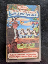 Vintage Disney Sing Along Songs Zip A Dee Doo Dah Video VHS Rare Collectable 