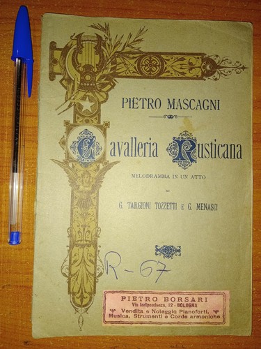 Libretto opera mascagni - d'opera.,