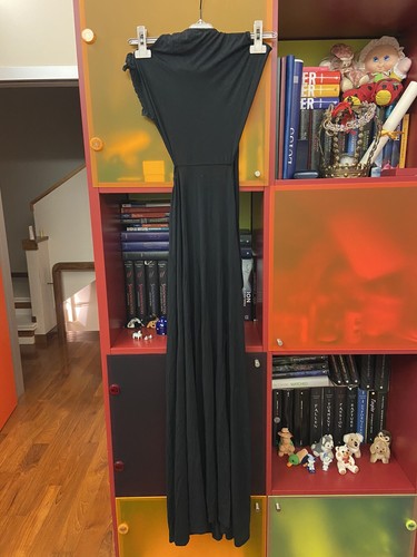 Vestito nero lungo - nero, cut-out