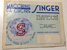 CATALOGO MACCHINE DA CUCIRE SINGER ANNI 40 16 PAGINE DIVERSE FOTO