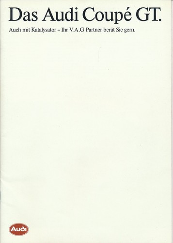 Brochure audi coupé dal - gt,