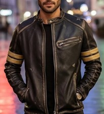 Giacca Motociclista Uomo Pelle