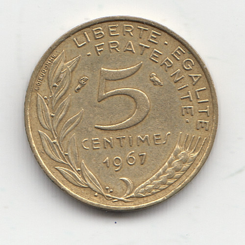 Francia centimes 1967 come - 5,