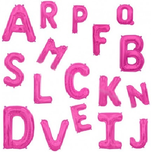 Palloncini lettera fucsia - lettera,