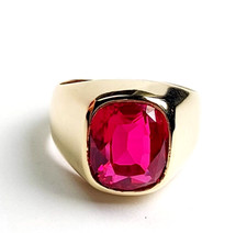 Anello da uomo in oro massiccio 18k vintage anni '70 Made in Italy