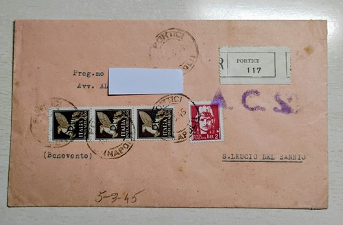 Storia postale 1945 busta - storia,