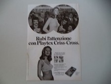 advertising Pubblicità 1973 REGGISENO PLAYTEX CRISS CROSS