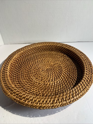 Vtg rattan round - rattan, fruit
