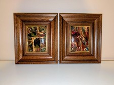 Coppia di dipinti su