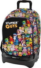 Zaino con Trolley 3 ruote Scuola Cross Stumble Guys Nero 2025-2026 – TintaUnita