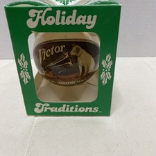 Raro Grammofono Voce Victor His Masters 1987 Vintage Tradizioni Festività Ornamento 