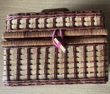 Cesta In Vimini Vintage Lungh 31 Largh 20 Alt 22