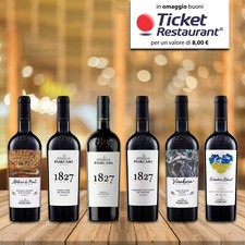 Kit cantina moldavia 6 bottiglie rossi 750ml OMAGGIO Ticket Restaurant da 8€