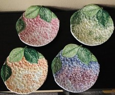 4 piatti ortensia maiolica