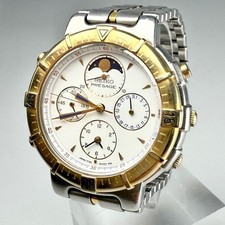 Orologio Seiko Presage Uomo Quarzo Fasi Lunari Cronografo 39mm Bicolore Giappone
