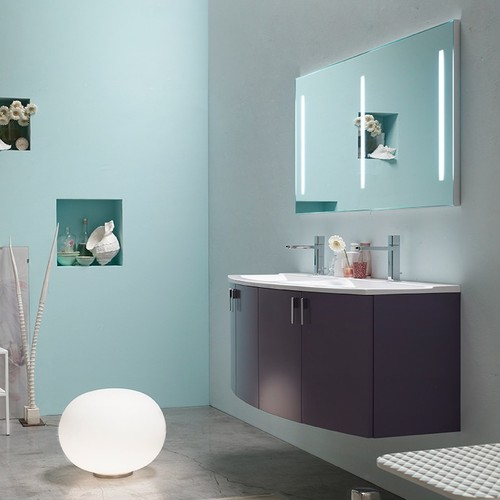 Mobile bagno curvo - curvo, cm