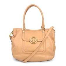 Borsa a tracolla originale Tory Burch in pelle marrone chiaro r10867g