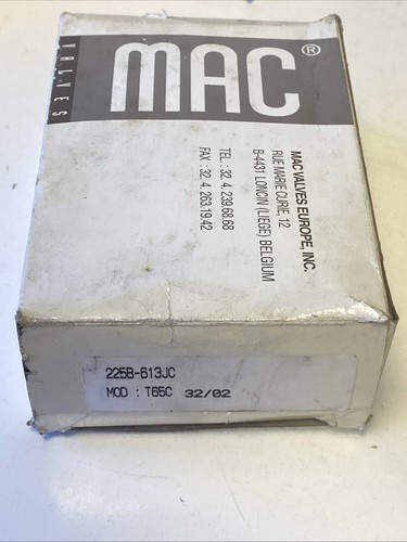 Mac valves 225b - valves, 225b-613jc