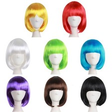 Parrucche sexy unisex cosplay vestito fantasia costume gallina party moda parrucca corta bob