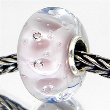 PERLINA DI LUSSO VETRO DI MURANO ARGENTO STERLING 925 QUERCIA CIONDOLO EUROPEO PERLINE 3138