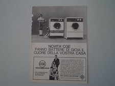 advertising Pubblicità 1963 LAVATRICE CGE CASTALIA SUPER 4