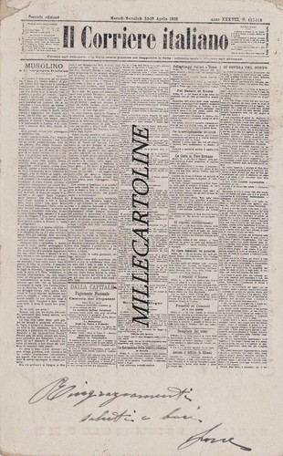 Firenze 1902 prima pagina - 1902, del