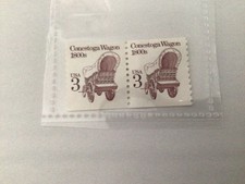 2 francobolli US Conestoga