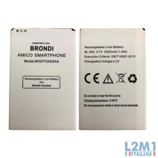 Batteria compatibile con Brondi Amico Smartphone BIGFP2000AA 3.7V 2000mAh 7.4Wh