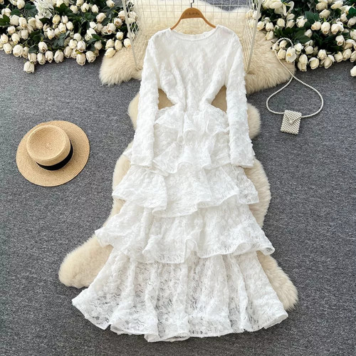 Vestito lungo donna bianco - vestito,
