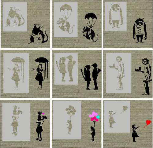 Stencil banksy 190 micron - stencil,