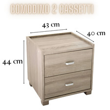 COMODINO CAMERA DA LETTO CON 2