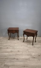 85176 Coppia di comodini con gambe a sciabola