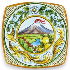 Piatto da portata per Sushi o da Appendere, ceramica Caltagirone, L 27 x 27 cm c