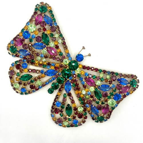 Spilla farfalla strass